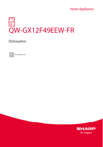 Handleiding Sharp QW-GX12F49EEW-FR Vaatwasser