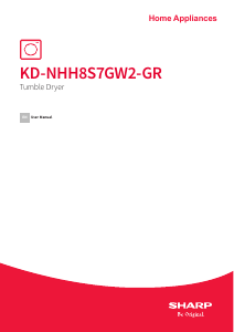 Handleiding Sharp KD-NHH8S7GW2-GR Wasdroger