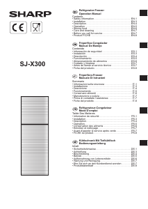 Handleiding Sharp SJ-X300-SL Koel-vries combinatie