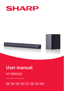 Manual de uso Sharp HT-SBW182 Sistema de home cinema