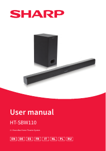 Manual de uso Sharp HT-SBW110 Sistema de home cinema