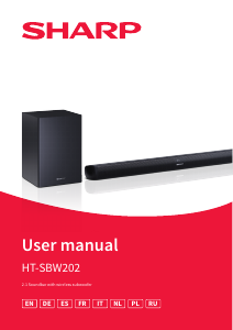 Manual de uso Sharp HT-SBW202 Sistema de home cinema