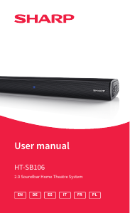 Manual de uso Sharp HT-SB106 Sistema de home cinema