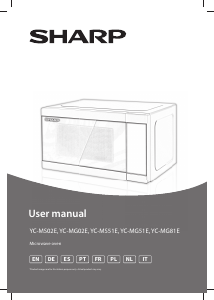Manual Sharp YC-MG02E-B Microwave
