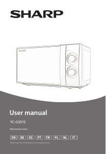 Manual de uso Sharp YC-GS01E-B Microondas