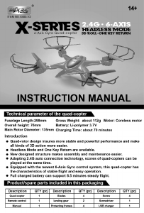 Manual MJX X400 Drone
