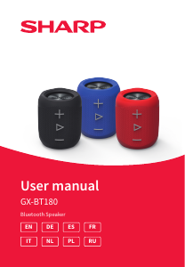 Manual de uso Sharp GX-BT180 Altavoz