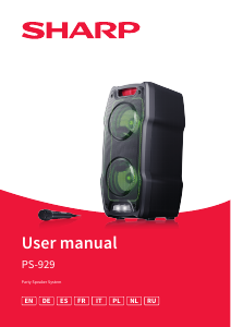 Manual de uso Sharp PS-929 Altavoz