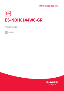 Handleiding Sharp ES-NDH0144WC-GR Was-droog combinatie