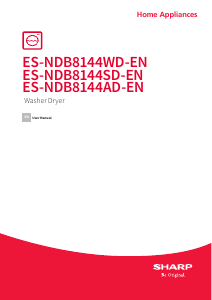 Handleiding Sharp ES-NDH9144WD-EN Was-droog combinatie