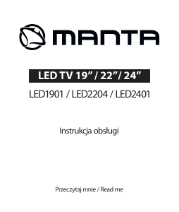 Instrukcja Manta LED1901 Telewizor LED