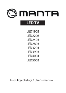 Instrukcja Manta LED1903 Telewizor LED