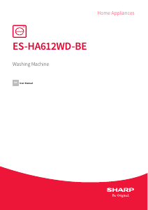 Handleiding Sharp ES-HA612WD-BE Wasmachine