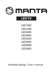 Handleiding Manta LED3204 LED televisie