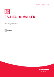 Manual Sharp ES-HFA6103WD-FR Washing Machine