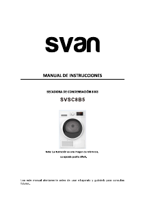 Manual de uso Svan SVSC8B5 Secadora