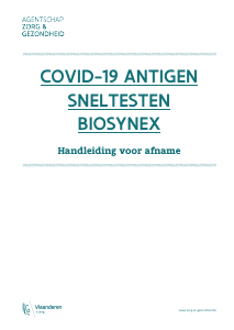 Handleiding Biosynex Antigen (Agentschap Zorg & Gezondheid) COVID Test