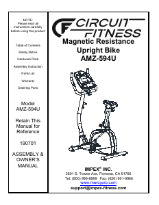 Manual Circuit Fitness AMZ-594U Exercise Bike