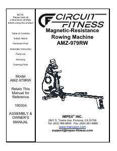 Manual Circuit Fitness AMZ-979RW Rowing Machine