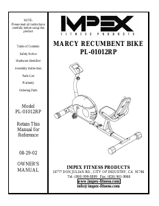 Manual Impex PL-01012RP Exercise Bike