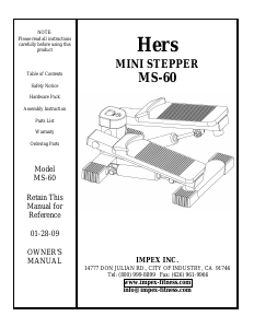 Handleiding Impex MS-60 Stepper