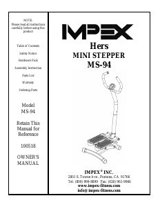 Handleiding Impex MS-94 Stepper
