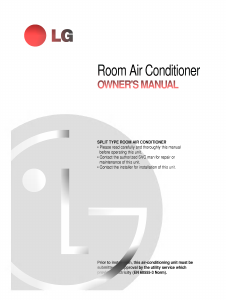 Manual LG LS-D2461HL Air Conditioner