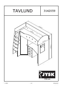 Hướng dẫn sử dụng JYSK Tavlund Giường áp mái