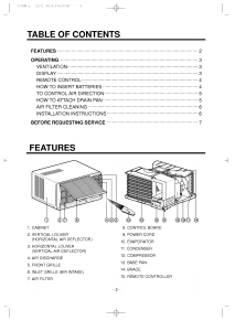 Manual LG LW-C1267HL Air Conditioner