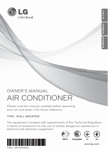 Manual LG AS-H096URM3 Air Conditioner