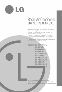 Manual LG LS-J0963CN Air Conditioner