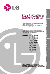 Manual LG LS-K2462CL Air Conditioner