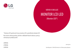 Manuál LG 27MP60G-B LED monitor