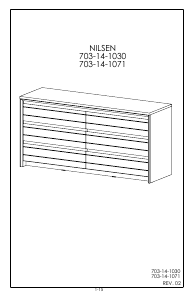 Hướng dẫn sử dụng JYSK Nilsen (164x50x80) Tủ ngăn kéo