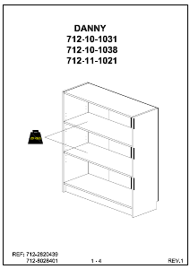 Manual JYSK Danny (80x28x106) Bookcase