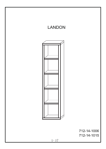 Manual JYSK Landon (43x34.5x187) Bookcase