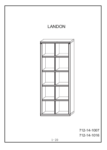 Hướng dẫn sử dụng JYSK Landon (79x34.5x187) Tủ sách