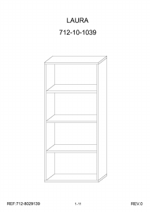 Manual JYSK Laura (80x29x181) Bookcase