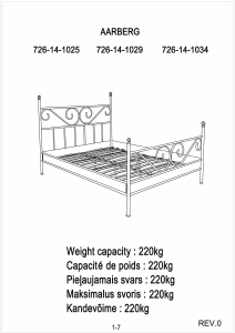 Manual de uso JYSK Aarberg (153x203) Estructura de cama