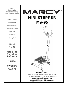 Handleiding Marcy MS-95 Stepper