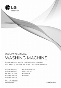 Manual LG F1222NDC Washing Machine