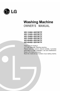 Manual LG WD-80490NP Washing Machine