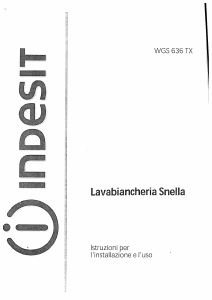 Manuale Indesit WGS 636 TX R Lavatrice