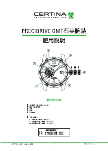 说明书 Certina Sport C034.455.11.040.00 DS Podium GMT 手表