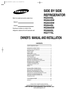 Handleiding Samsung RS24NASV Koel-vries combinatie