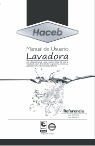 Manual de uso Haceb Assento 680 PL Lavadora