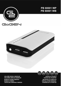 Használati útmutató GoGEN PB 60001 WB Hordozható töltő