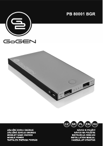 Manual GoGEN PB 80001 BGR Portable Charger