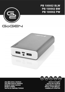 Használati útmutató GoGEN PB 100002 BLW Hordozható töltő