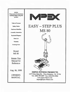 Handleiding Impex MS-80 Stepper